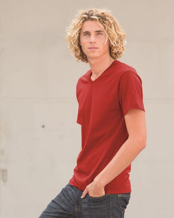 Fruit of the Loom - HD Cotton V-Neck T-Shirt - 39VR
