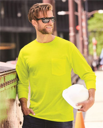 Hanes - Workwear Long Sleeve Pocket T-Shirt - W120